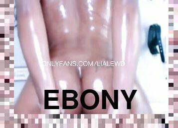 sexy ebony rides dildo toy