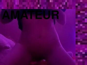 masturbation, amateur, jouet, chevauchement, gode, solo