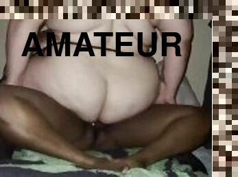 cul, amateur, énorme-bite, interracial, couple, belle-femme-ronde, chevauchement, fétiche, face-sitting, blanc