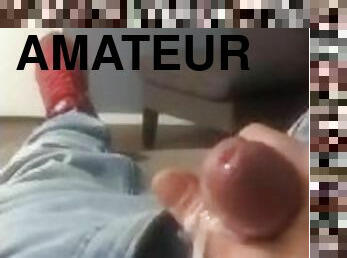 masturbation, amateur, ejaculation-sur-le-corps, ados, branlette, secousses, solo