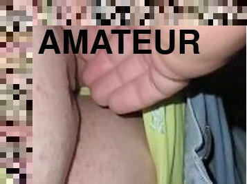 fisse-pussy, amatør, milf, massage, synsvinkel, trusser, sperm, pik