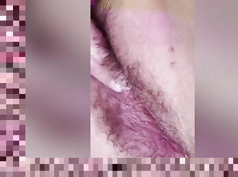 Mom Masturbates Her Big Hairy Pink Pussy