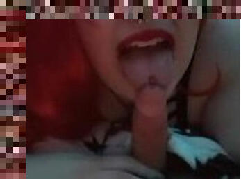 gros-nichons, amateur, fellation, énorme-bite, milf, belle-femme-ronde, rousse, incroyable, tatouage, bite