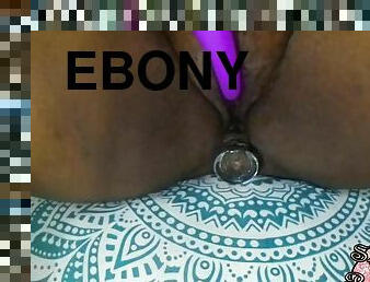 masturbação, orgasmo, amador, anal, ébona, brinquedo, bbw, webcam, americano, sozinho