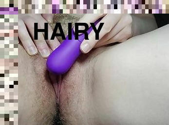 Fun With Toys And My Hairy Pussy, Cum Hard