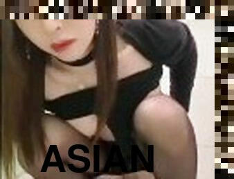 asian, pantyhose, kencing, awam, pondan, peju, remaja, ladyboy, tandas, remaja-asian