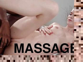 Massage Rooms Petite beauty Ariela Donovan romantic hardcore sex with BBC hunk