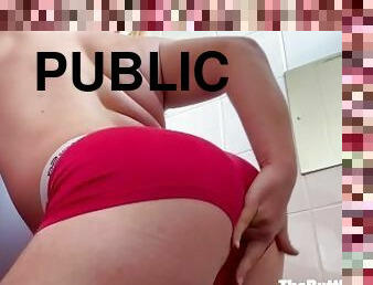 banhos, público, anal, gay, dedos, pov, casa-de-banho, rabo, sozinho, musculado