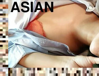 asiatisk, klit, onani, gammel, amatør, pikslikkeri, teenager, fingering, trusser, ung-18