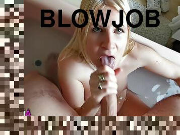 Blowjob And Cum Swallow In Bath