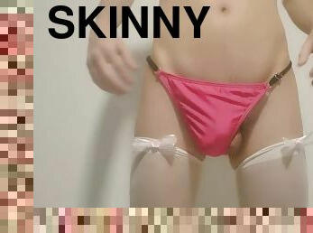Transformation of a skinny twink into a sissy