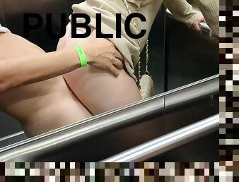 Sex In Public, In The Elevator With A Stranger And They Catch Us 8 Min