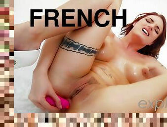 French Busty Babe Anal Dildo In Studio With Marie Clarence, Busty French And John Holmes