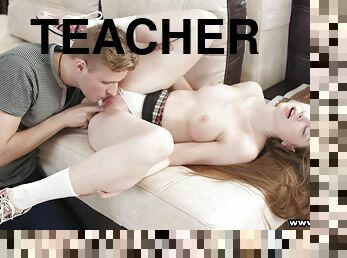 enseignant, ejaculation-sur-le-corps, douce, ringard