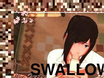 Sasha Blouse swallows cum then gets a facial (Attack on Titan Hentai)