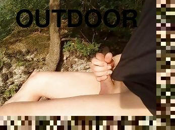 asiatique, en-plein-air, amateur, ejaculation-sur-le-corps, gay, pieds, ejaculation, fétiche, solo, minet