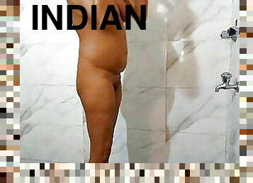 asiático, banhos, masturbação, cona-pussy, esguincho, amador, mulher-madura, indiano, dedos, carro