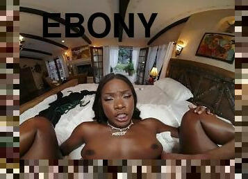 VR BANGERS Hot Ebony Wife Fucks With Gardener VR Porn
