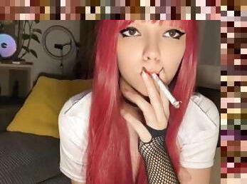 amateur, babes, ados, rousse, fétiche, fumer, goth, pappounet