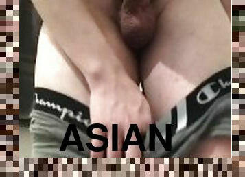 asiático, masturbação, amador, punheta, penetração-de-braço, apertado, sozinho