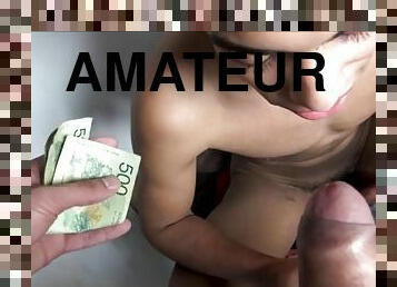 Young amateur latino boy with braces fucked for money