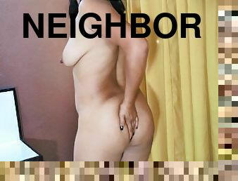 Neighbor gave me a ride I paid with striptease and anal plug
