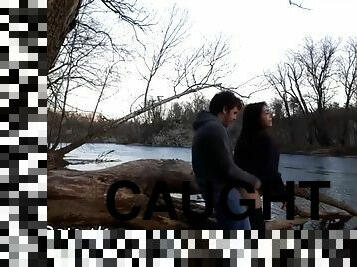 Teens caught having sex outdoors - watch more www.fuckingcam.tk