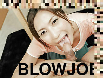 Steamy blowjob performed by Mirei Yokoyama