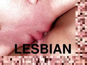 Lesbians Tribbing With Big and Tiny Clits - OF @daddiemaddie