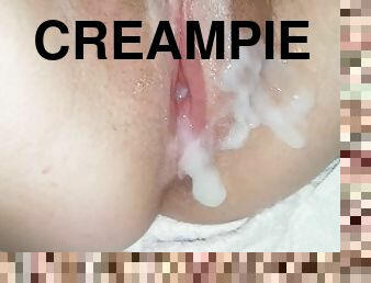 Biggest creampie for the wife cum everywhere