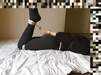 Self Hogtied Wearing Tights