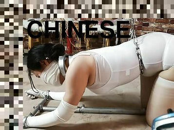 asiatique, collants, bdsm, bas, fétiche, chinoise, bondage, brunette