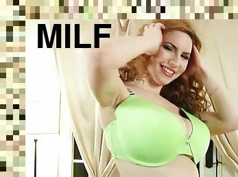 milf, mælk, brunette