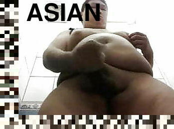 asiático, banhos, gordo, masturbação, na-rua, público, amador, pénis-grande, gay, bbw