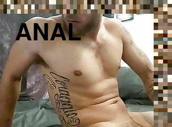 masturbation, anal, gay, secousses, tatouage