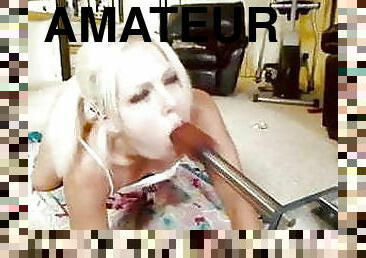 amateur, fellation, maison, maman, blonde, américaine, machines, gode, sucer