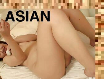 Asian Teen In Glasses Blows Hairy Dick