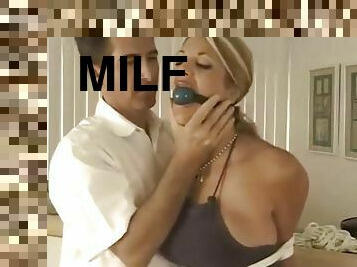 milf, bdsm, blonde, américaine, bondage