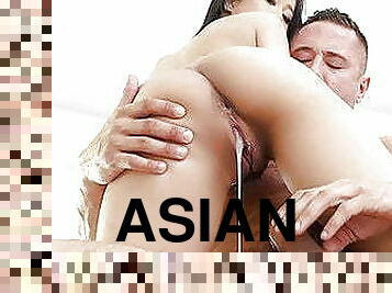 asia, payudara-besar, penis-besar, creampie-ejakulasi-di-dalam-vagina-atau-anus-dan-keluarnya-tetesan-sperma, teransang, bersetubuh, vagina-vagina, payudara, jarak-dekat, lubang-anus