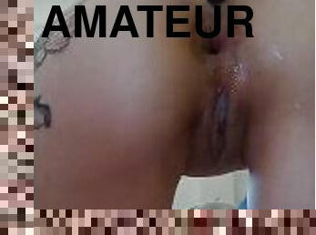 amador, anal, mulher-madura, latina, dildo, sozinho