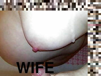 Cum on wife tits
