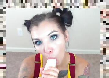 POV Blowjob HUGE Cumshot & Cumplay - Misty Blows Ash Pokemon Inked Cosplay