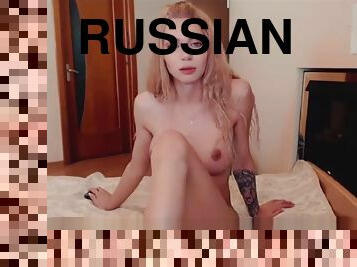 Sexy blonde blue eyes russian teen tranny on webcam