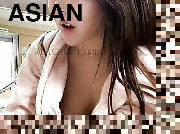 asiatisk, store-pupper, onani, gammel, orgasme, ung-18, 18år, vakker, eldre-older, koreansk