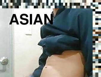 asiatique, masturbation, amateur, gay, secousses, webcam, minet, bite