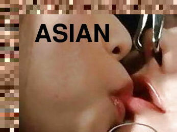 azijski, odrasli, lezbejke, japanci, grupni-seks, rob, ljubljenje, ponižavanje, brinete