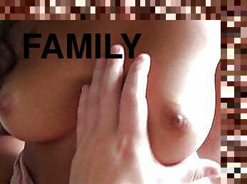 traseiros, teta-grande, ébona, adolescente, latina, preto, pov, família, irmã, taboo