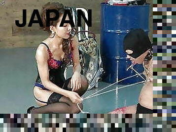 asiatisk, brystvorter, japans, bdsm, slave, elskerinde, dominans, femidom, maske