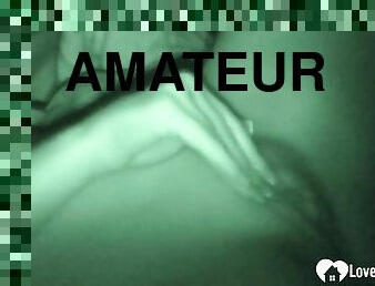 Nightcam captures a beauty masturbating passionately