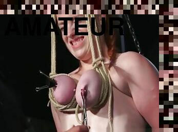 amateur, hardcore, bdsm, esclave, rousse, bondage